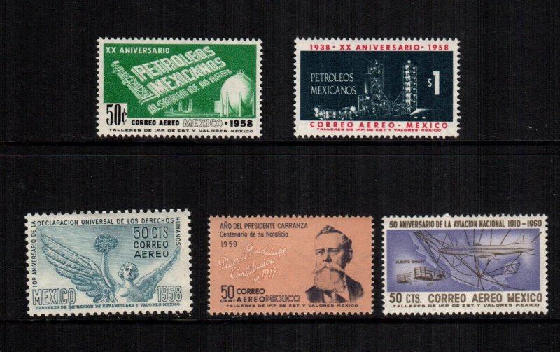 Mexico  C243 - C247  MNH cat $ 2.00 333