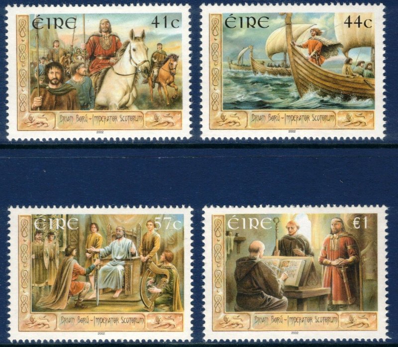 IRELAND 2002 Brian Boru; Scott 1417-20, SG 1542-45; MNH