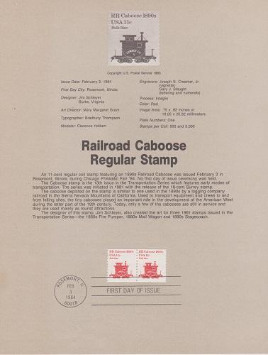 US SP548 Caboose Souvenir Page #1905