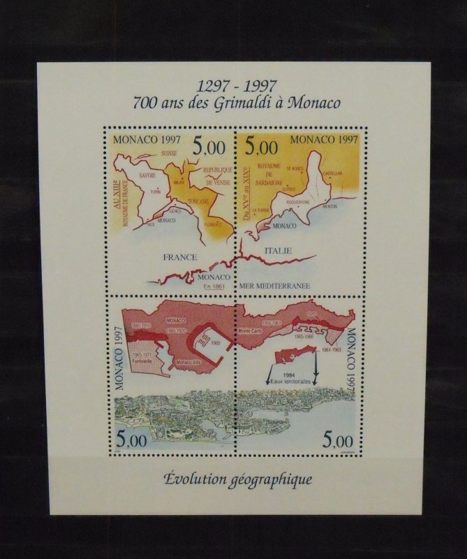 12718   MONACO   MNH # 2054     Souvenir Sheet               CV$ 8.00