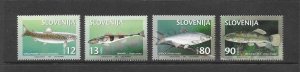 FISH - SLOVENIA #287-90  MNH