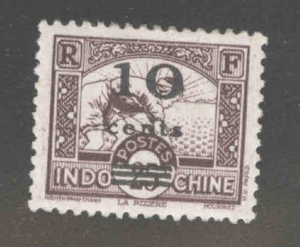 French Indo-China Scott 214A MH* surcharge