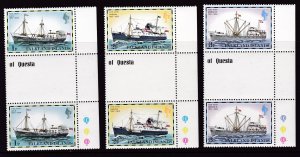 Falkland Islands 1978 Ships Complt (15) Stop Light Margin Gutter Pairs Sc.260-74