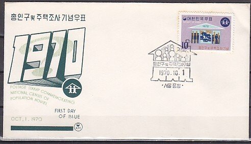 South Korea, Scott cat. 729. Population Census issue. First day cover. ^