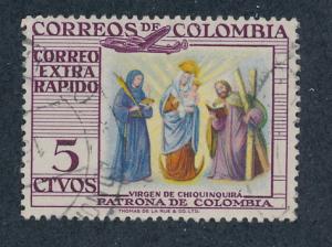 Colombia 1954 Scott C262 used - 5c, Virgin of Chiquinquira