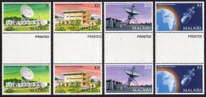 Malawi 382-385 gutter, MNH. Mi 360-363. Telecommunication,1981. Earth Stations,