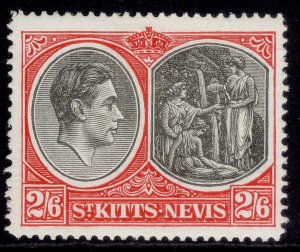 ST KITTS-NEVIS GVI SG76b, 2s 6d black & scarlet, M MINT. Cat £12.