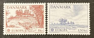 Denmark 1977 #600-1, Europa, MNH.