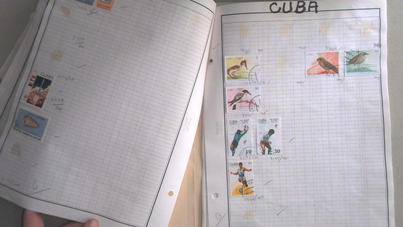 CUBA COLLECTION ON STOCK SHEET, MINT/USED