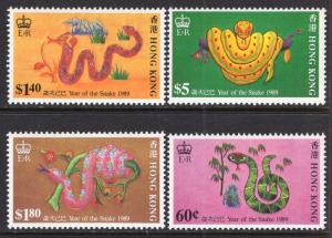 Hong Kong 534-537 Year of the Snake MNH VF