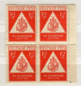 GERMANY; RUSSIAN ZONE 1948 early Stamp Day issue MINT MNH Block