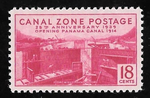 CANAL ZONE 132 18 cents 25th Anniversary Stamp Mint OG NH EGRADED XF 91 XXF