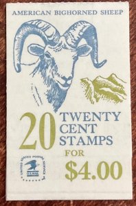 US #BK142 MNH Booklet of 20 P#1 American Bighorned Sheep SCV $9.50 L42