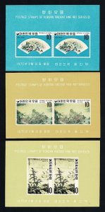 Korea 1970 Ancient Fine Art Series 1-3 (3 ms Cpt) MNH CV$24