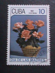 ​CUBA-VERY OLD CUBA-LOVELY BEAUTIFUL FLOWERS STAMPS USED- VERY FINE