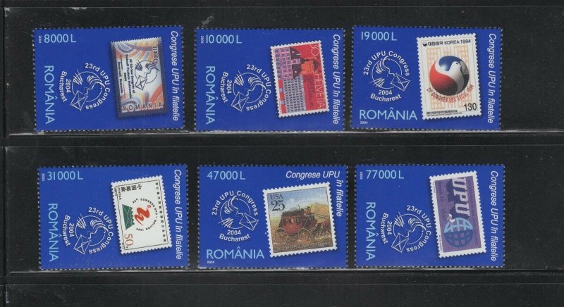 Romania #4660-65 (2004 UPU Congress set) VFMNH CV $12.50