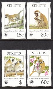 St Kitts 189-192 Animals MNH VF