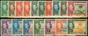 Gambia 1938-46 Set of 17 SG150-161 Fine MM