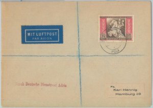 82016 - GERMANY Croatia - POSTAL HISTORY - COVER postmarked SERVICE POST Pola-