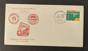 1983 World Jamboree Boy Scout First Day Cover FDC Kananaskis Canada