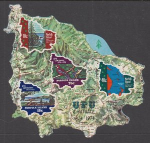 Norfolk Island 184a Map Souvenir Sheet MNH VF