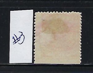 SAMOA SCOTT #3 1879 PERF 12 1/2- 3P (VERMILION)REPRINT (SPACE FILLER) MINT HINGE