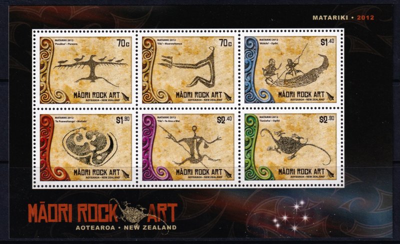 New Zealand 2012 Maori Rock Art Mint MNH Miniature Sheet SC 2413