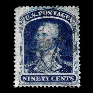 WCstamps: U.S. Scott #39 / 90c Blue, F/VF, Used / CV $11,000