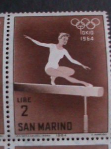 SAN MARINO-1964-SC# 582-4 OLYMPIC GAMES-TOKYO'64 MNH BLOCK-SET VERY FINE