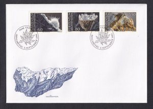 Liechtenstein   #1033-1035  FDC 1994  minerals
