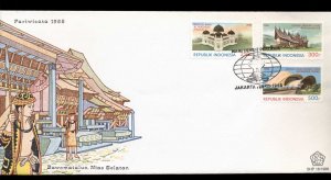 Indonesia 1988 Tourism, Architecture FDC