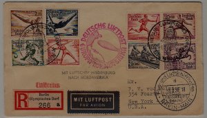 Germany/USA Zeppelin cover 1.8.36/