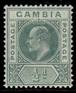 GAMBIA EDVII SG72, ½d blue-green, M MINT. Cat £15.