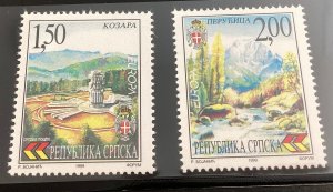 Bosnia & Herzegovina (Serb Admin) #91-92 Mint 1999 National Parks, Europa