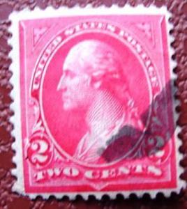 USA 267: 2c Washington, carmine, used single, F-VF