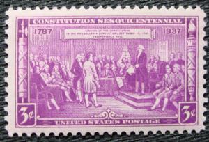 US #798 MNH, Single, Constitution, SCV $.40