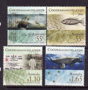 Cocos (Keeling) Is.-Sc#351-3-unused NH set-History of the Islands-2009-