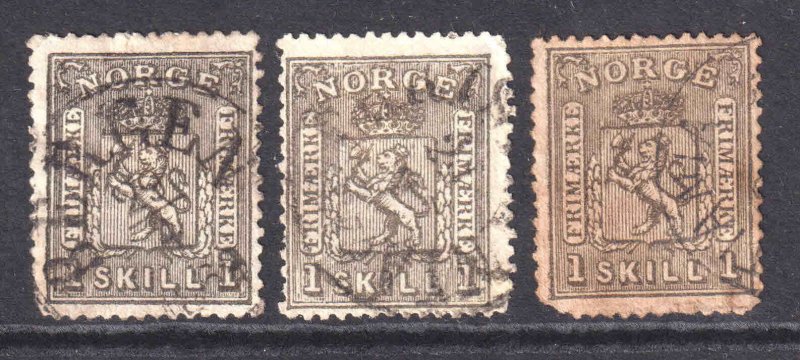 NORWAY 11, 11a CDS x3 $260 SCV COLLECTION LOT