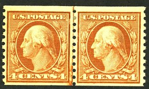 U.S. #495 MINT PAIR OG HR