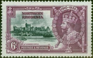 Northern Rhodesia 1935 6d Slate & Purple SG21 Fine LMM (2) 