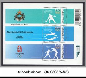 SAN MARINO - 2008 XXIX OLYMPIC GAMES, BEIJING 2008 - MIN/SHT MNH