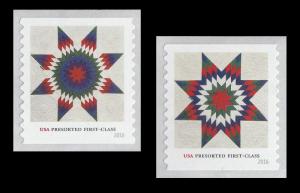 US 5098-5099 Star Quilts Presorted First-Class set (from coil of 3000) MNH 2016 