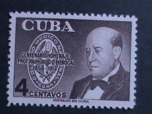 ​CUBA 1956 SC#561 CENTENARY BIRTH-RAIMUNDO G. MENOCAL  MNH-OG-VF--67 YEARS OLD