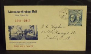 15230   CANADA   FDC # 274     Alexander Graham Bell     CV$ 25.00