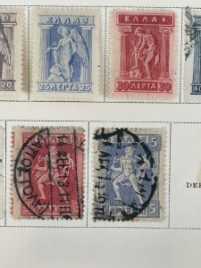 Set of 12, 1911 Greece Stamps 6 Mint Hinged, 6 Used