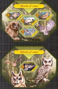 Solomon Islands 2014 Birds Owls I sheet + S/S MNH