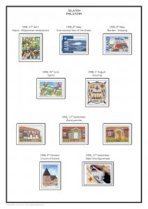 ÅLAND ALAND  ISLANDS 1984-2021 PDF (DIGITAL)  STAMP ALBUM PAGES