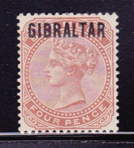 Gibraltar 5 VF lightly hinged nice color scv $ 200 ! see pic !