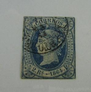 1864 Correos  SC #66 Spain used stamp 