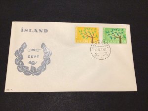 Iceland 1962 Europa  first day issue postal cover Ref 60346